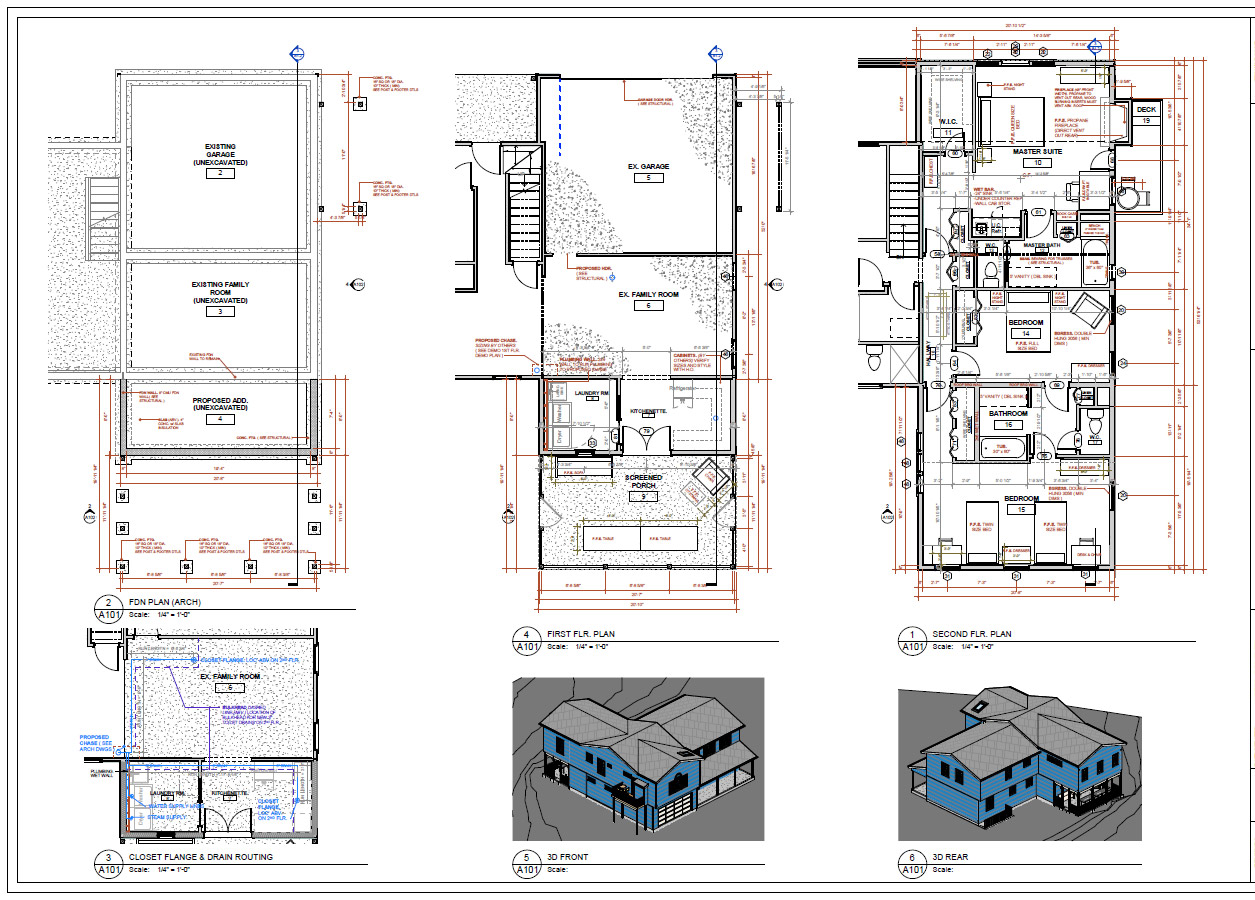 Garage Over Addition Drawing